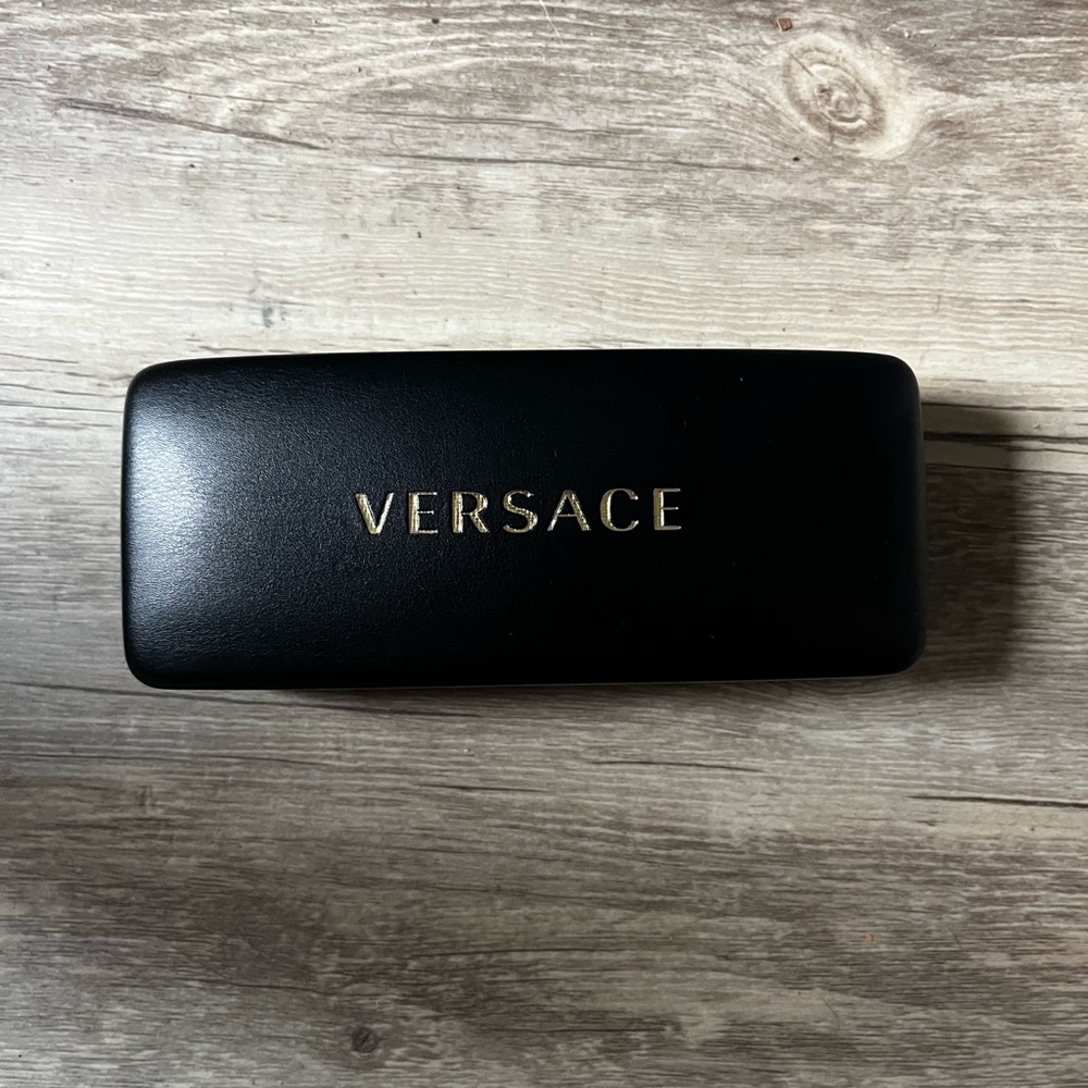 Versace Black and Gold Eyeglass Case